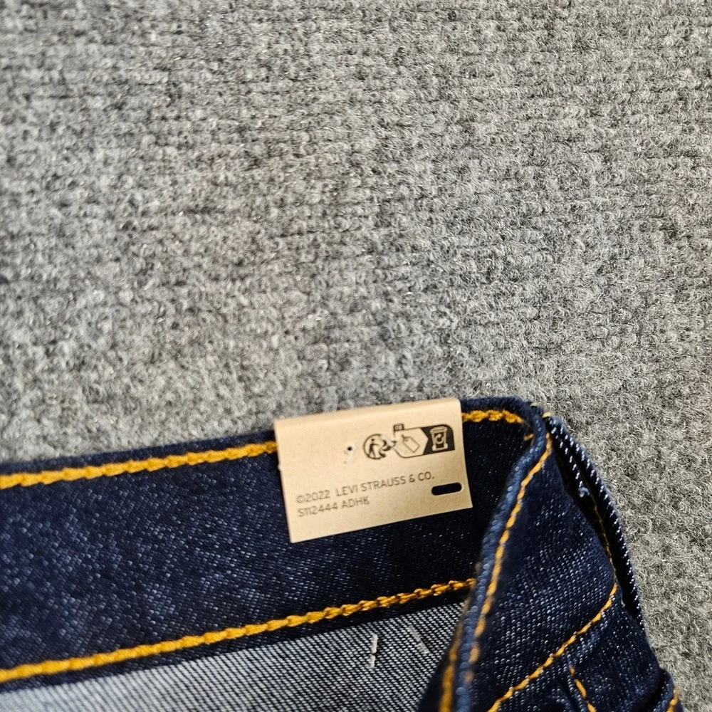 Levis 514 Straight Leg Stretch Jeans Mens 34x30 Indigo Blue Denim 00514-3220 NEW